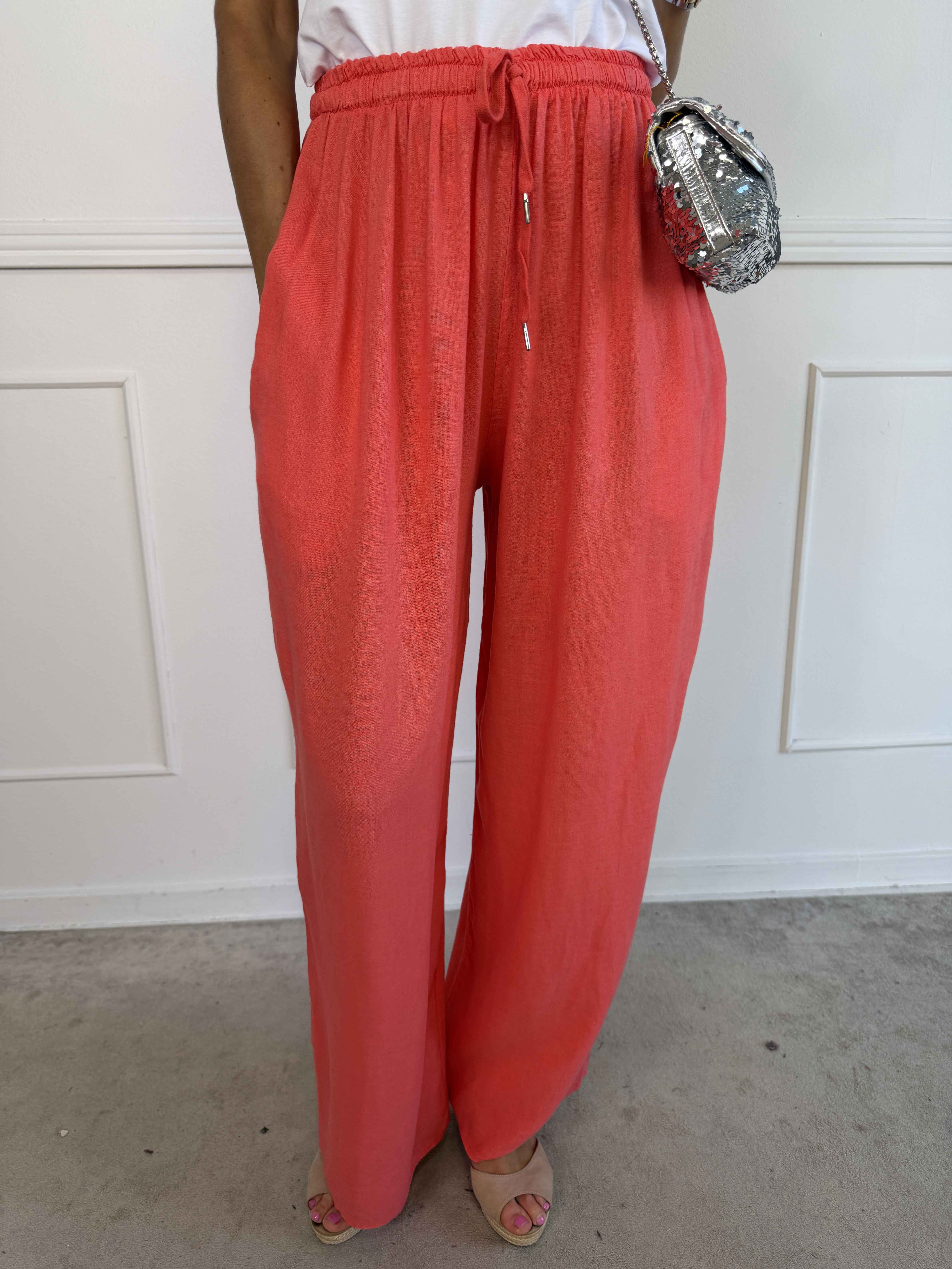 Clara - Vida byxor i viskos och linne